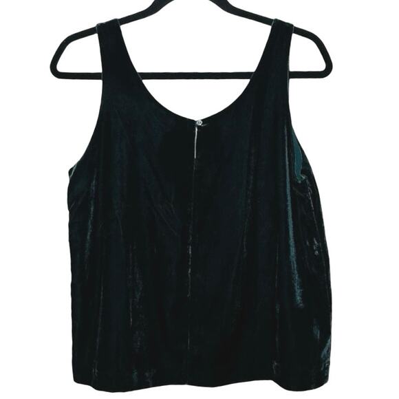 NWT J Crew Women’s Velvet Tank Top Dark Green Size 6 - Picture 3 of 8